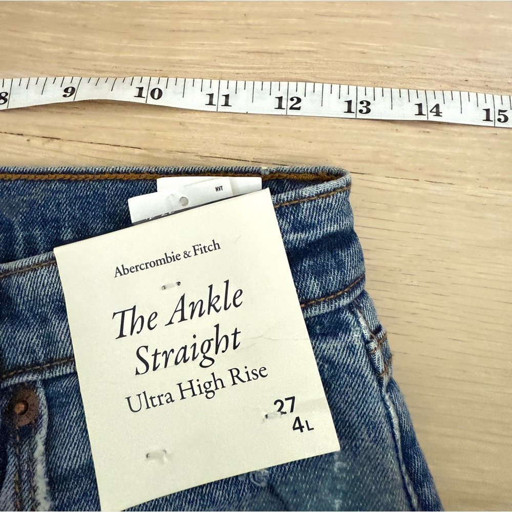 Abercrombie & fitch NWT women’s ankle straight ultra high rise jeans - Picture 8 of 13